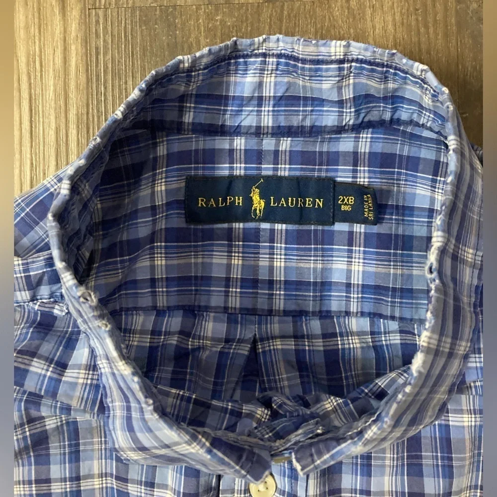 Polo Ralph Lauren‎ 2XB Men’s Blue Button Down Shirt
